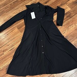 NWT Black Athleta Cosmic Layer Dress